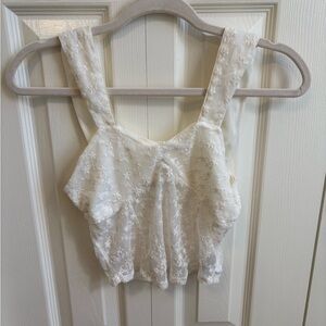Kimchi Blue Cream Lace Crop Top
